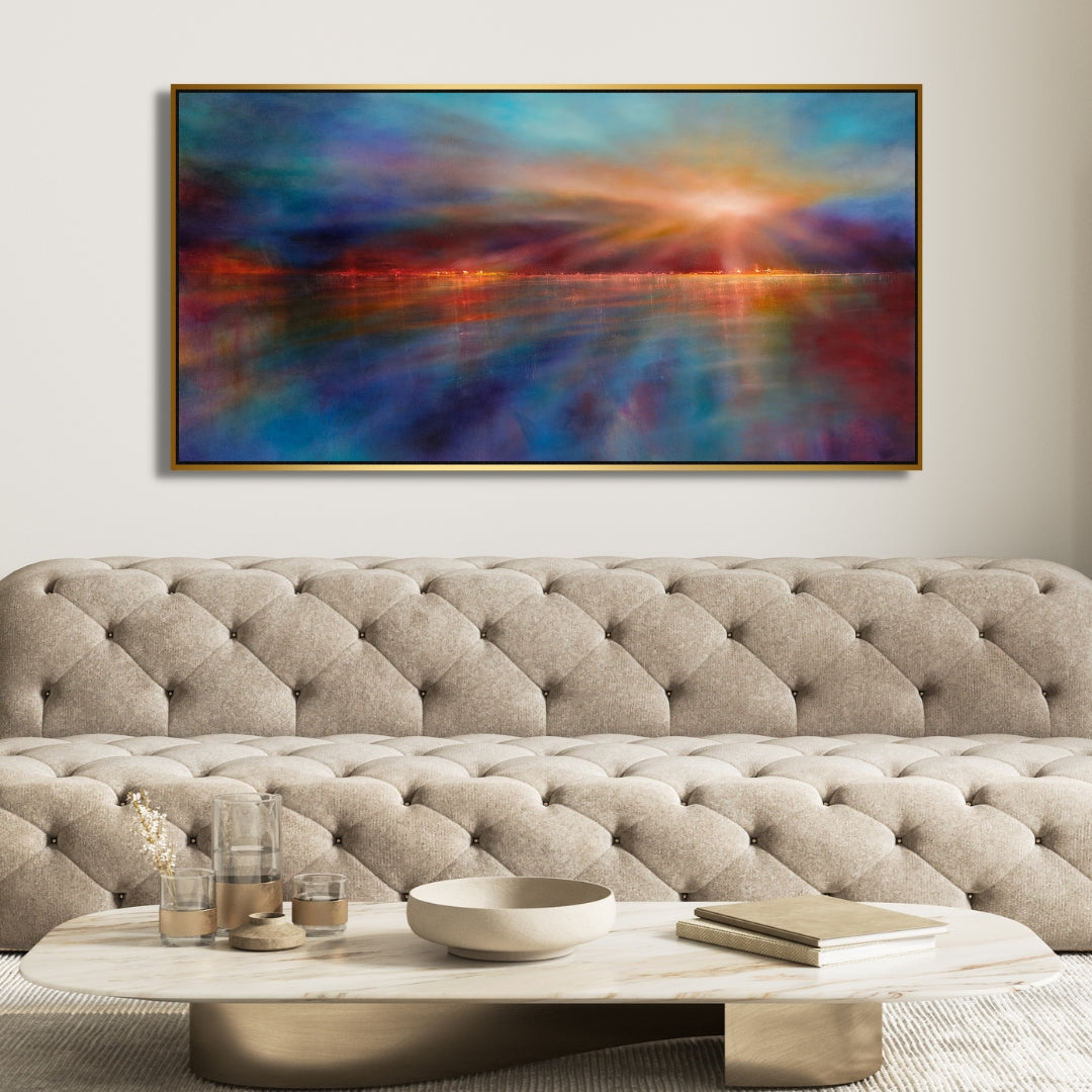 Horizons of Light – Abstract Seascape Framed Art