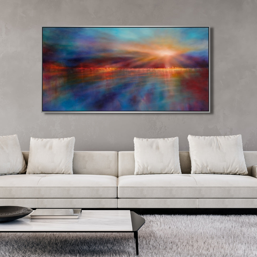 Horizons of Light – Abstract Seascape Framed Art