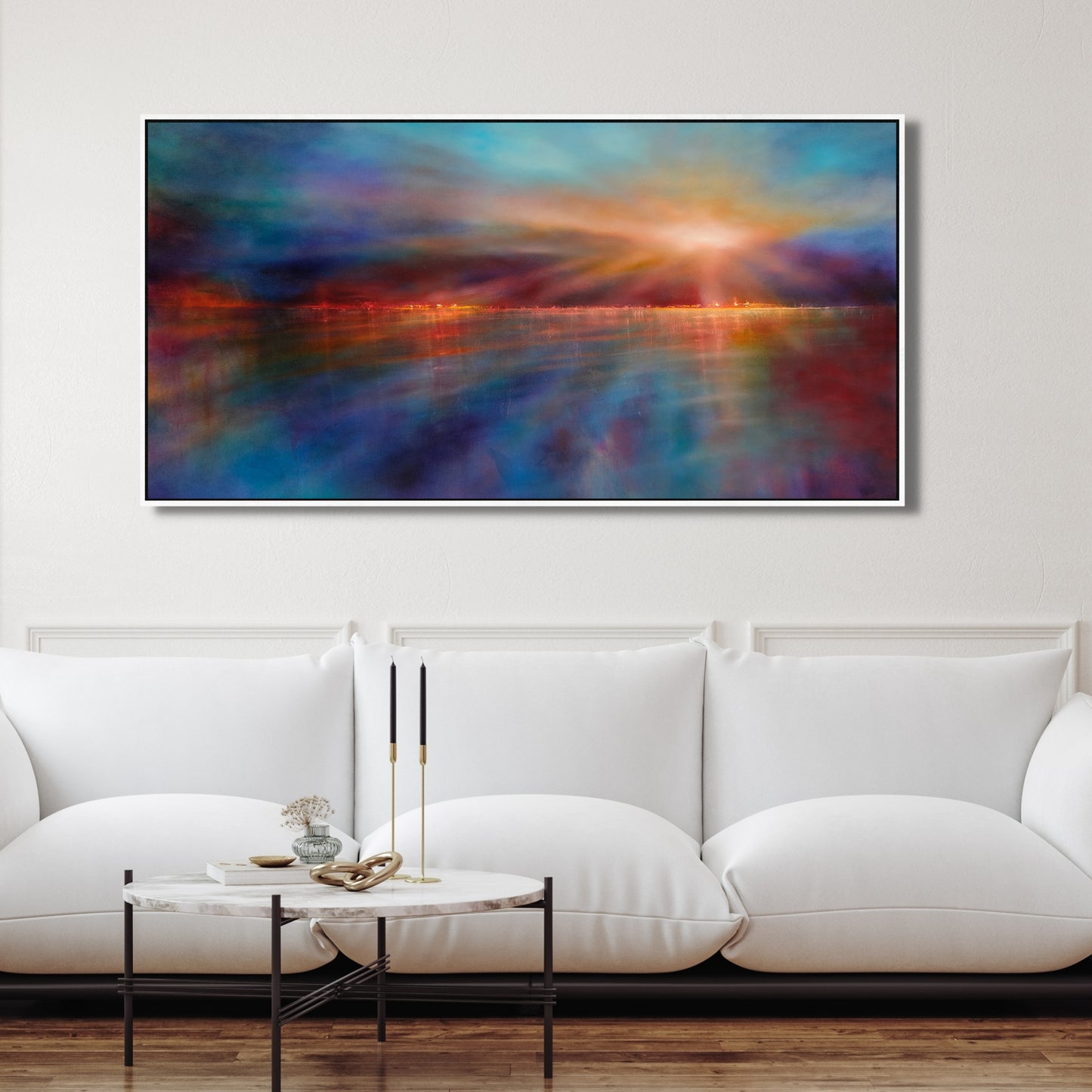 Horizons of Light – Abstract Seascape Framed Art