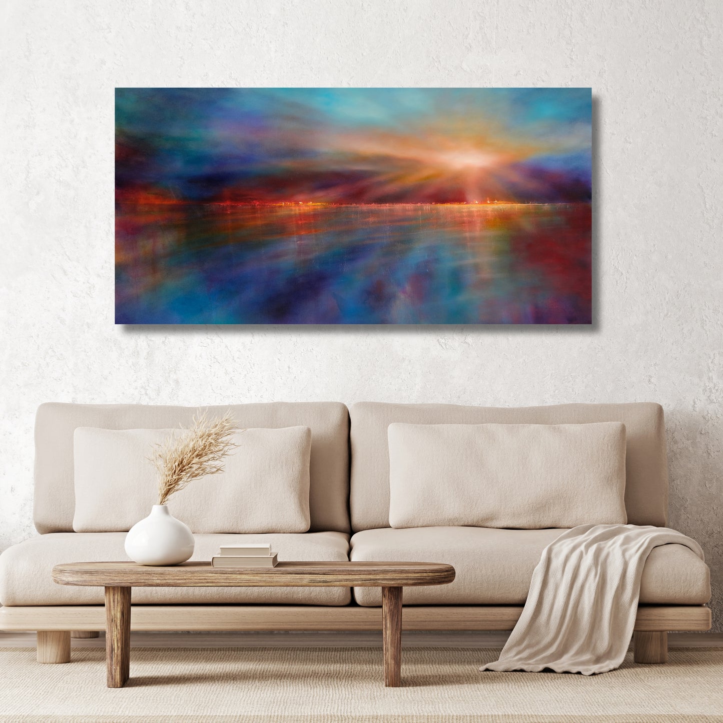 Horizons of Light – Abstract Seascape Framed Art