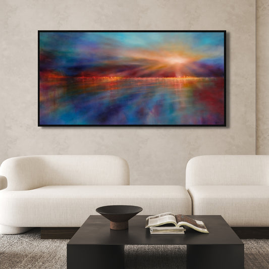 Horizons of Light – Abstract Seascape Framed Art