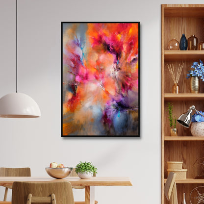 Fireworks Abstract Framed Art