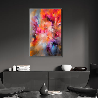 Fireworks Abstract Framed Art
