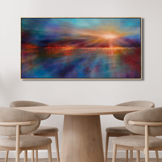 Horizons of Light – Abstract Seascape Framed Art