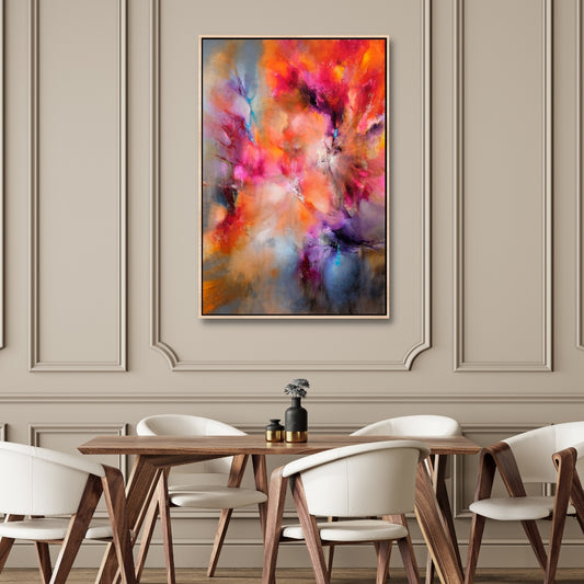 Fireworks Abstract Framed Art