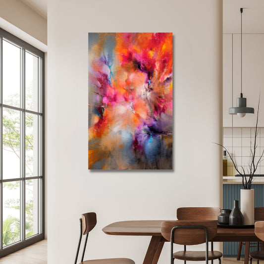 Fireworks Abstract Framed Art